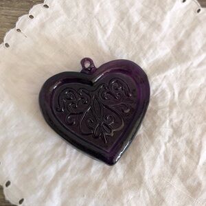 Handmade Amethyst Heart Shaped Sun Catcher